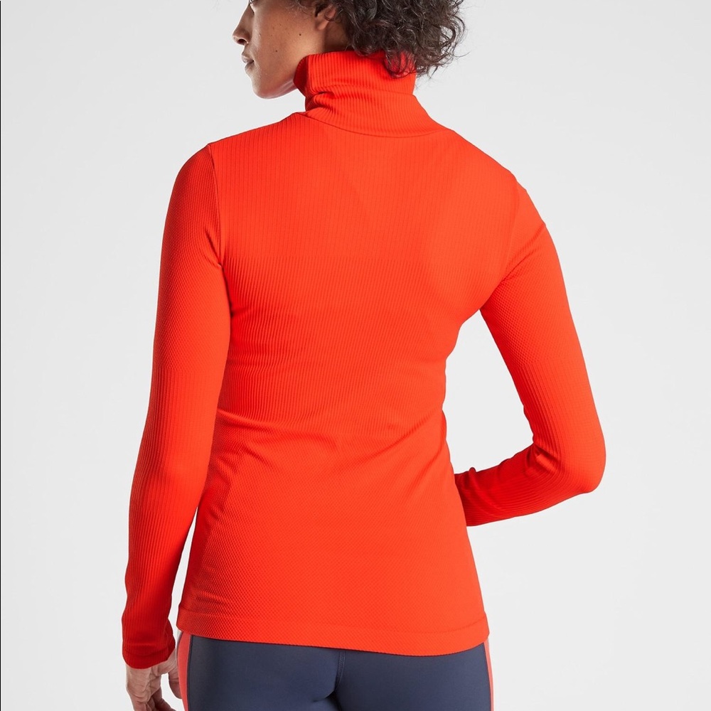 NWT Athleta Flurry Base Layer Turtleneck Torch Red - Picture 3 of 12